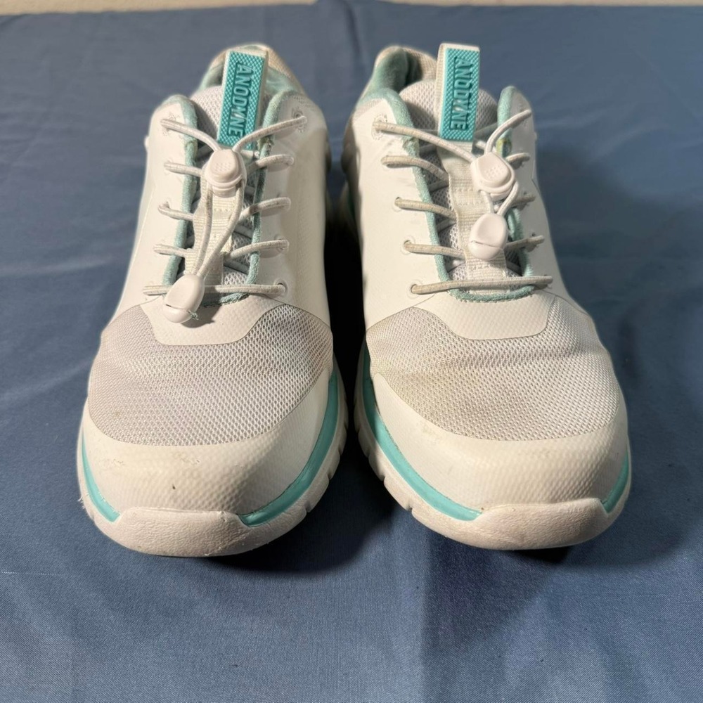 Anodyne Women's Sport Runner Shoes White Teal Size 8.5 Sneaker - Picture 3 of 8